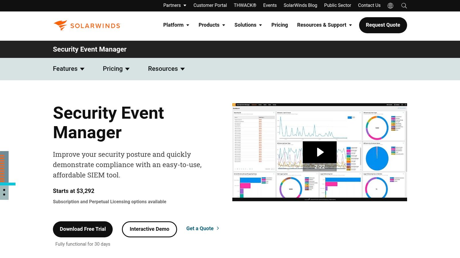 SolarWinds Security Event Manager