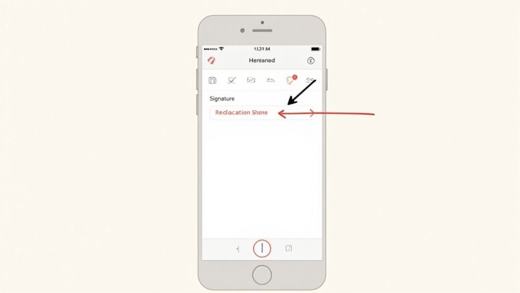 An iPhone displaying the Markup editor with various tools like pens, highlighters, and text boxes being used on a screenshot.