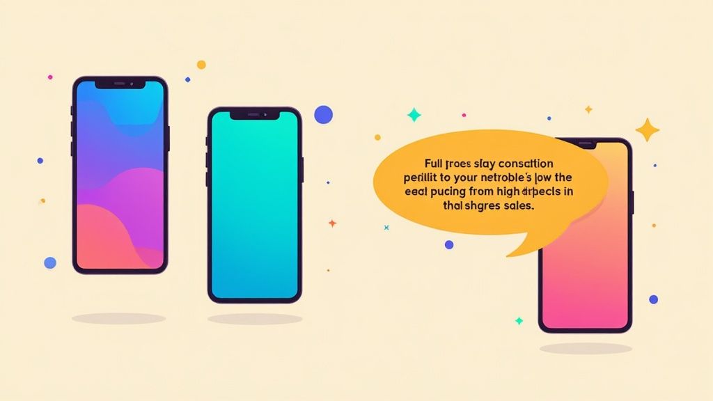 Screenshot from Apple's developer resources showing polished app store screenshots