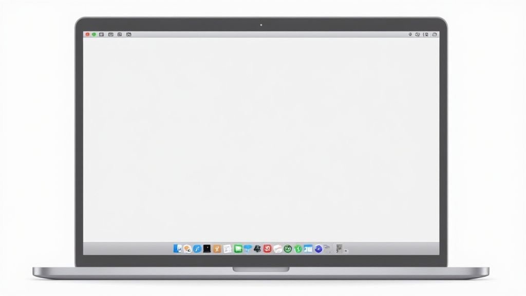 The macOS advanced screenshot toolbar showing options for capture modes, a timer, and save locations.