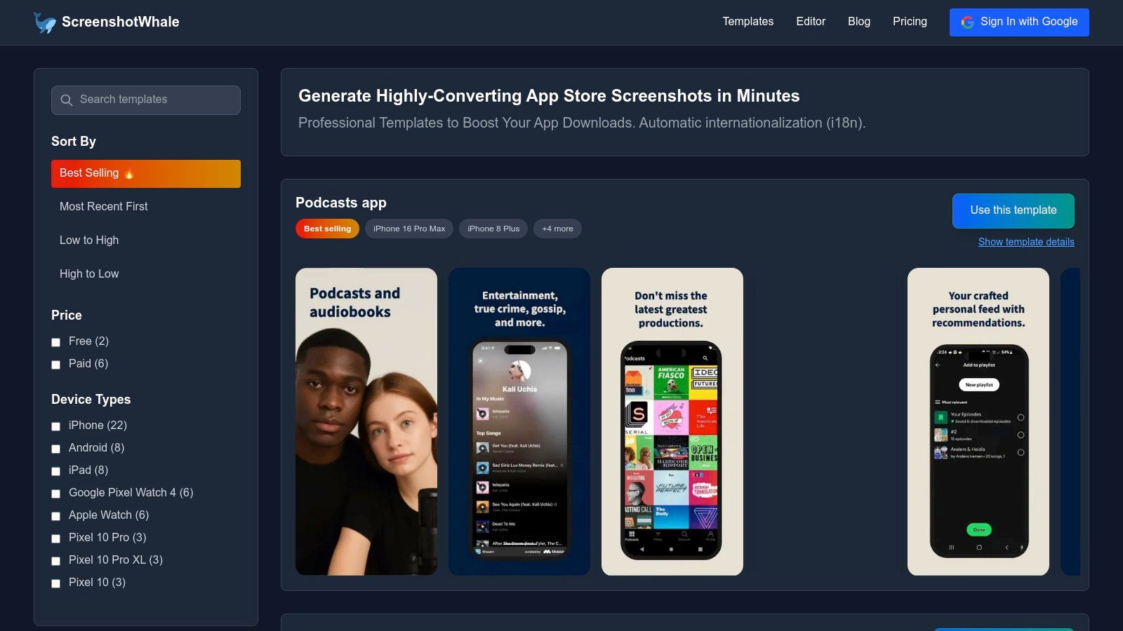 ScreenshotWhale creating professional app store screenshots