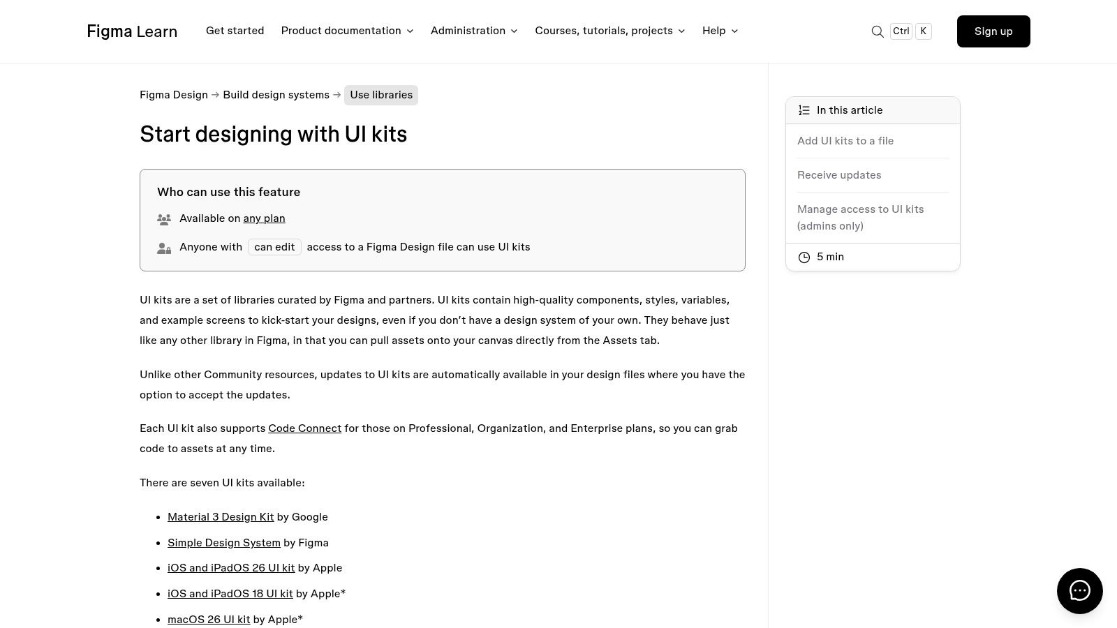 Figma UI Kits (Official/Curated in Figma)