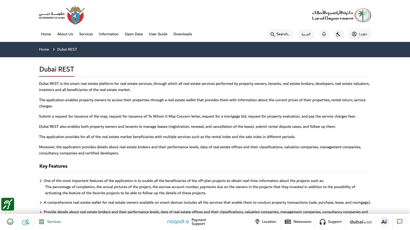 Dubai Land Department (DLD) – Dubai REST (official regulator app)