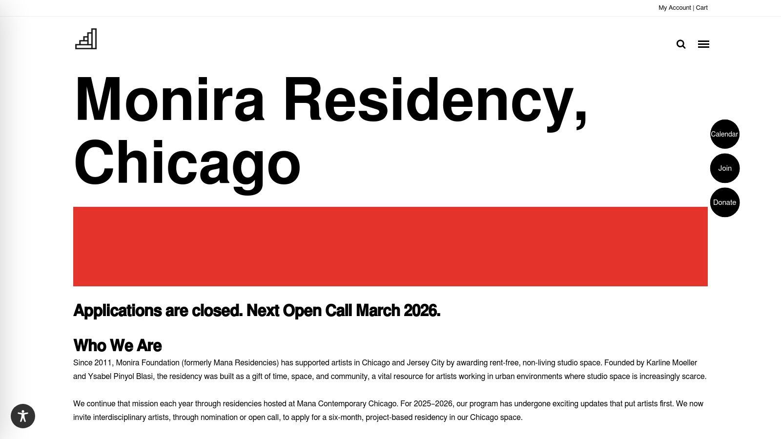 Monira Foundation — Monira Residency, Chicago (hosted at Mana Contemporary Chicago)