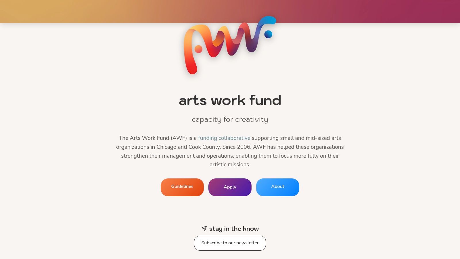 Arts Work Fund (AWF)