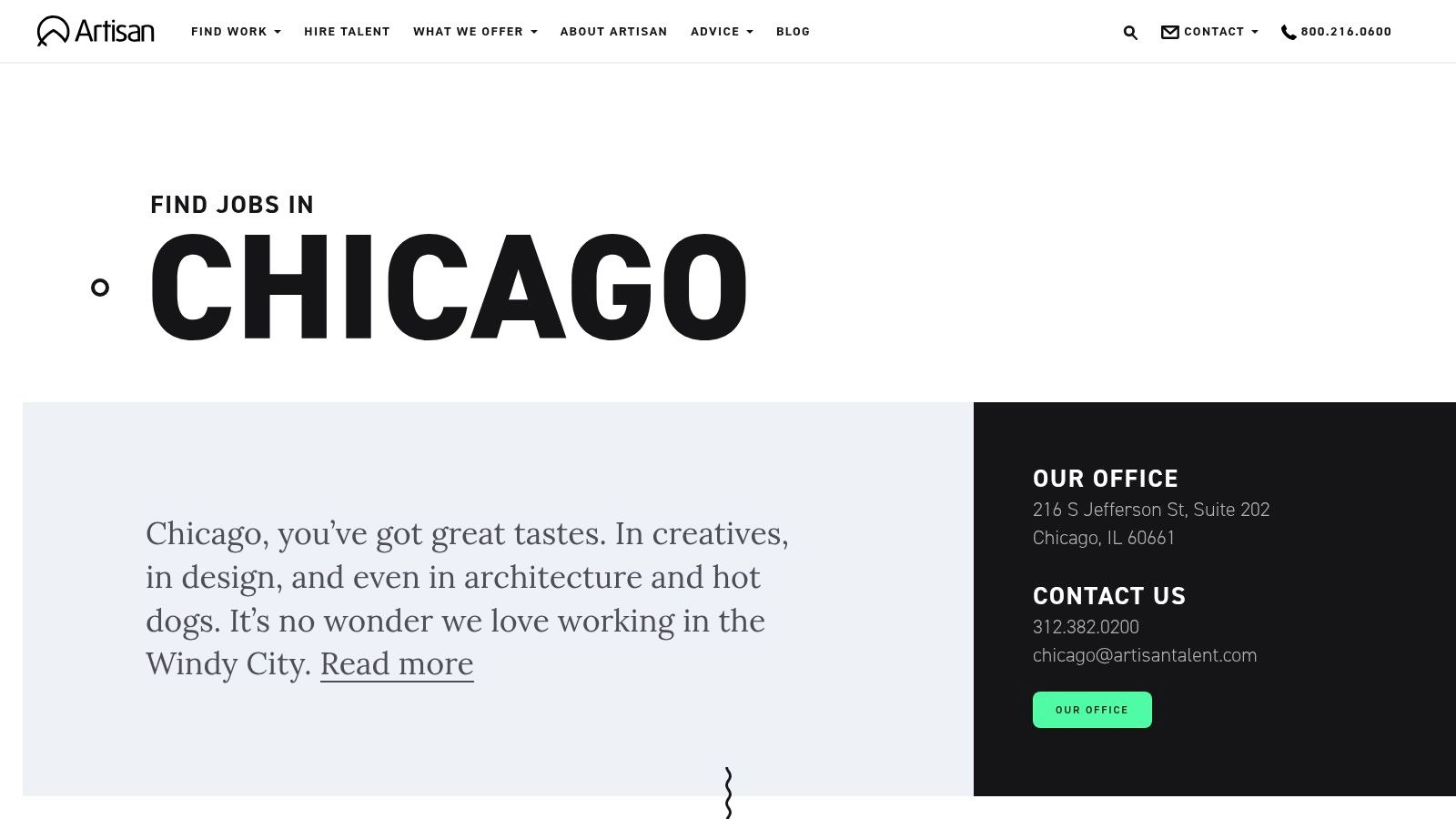 Artisan Talent – Chicago