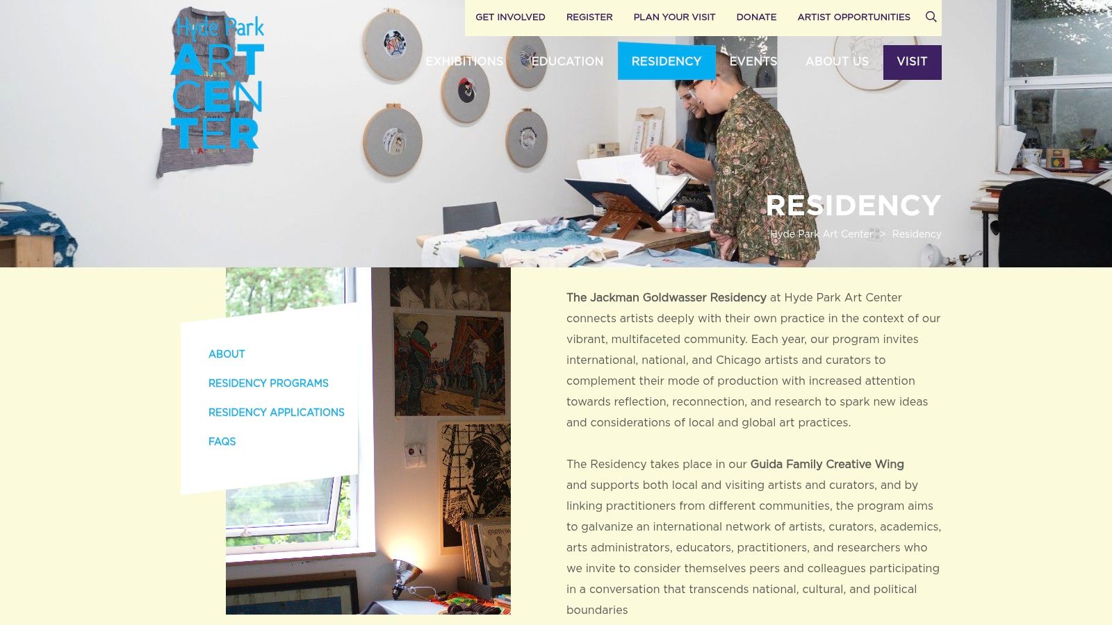 Hyde Park Art Center — Jackman Goldwasser Residency
