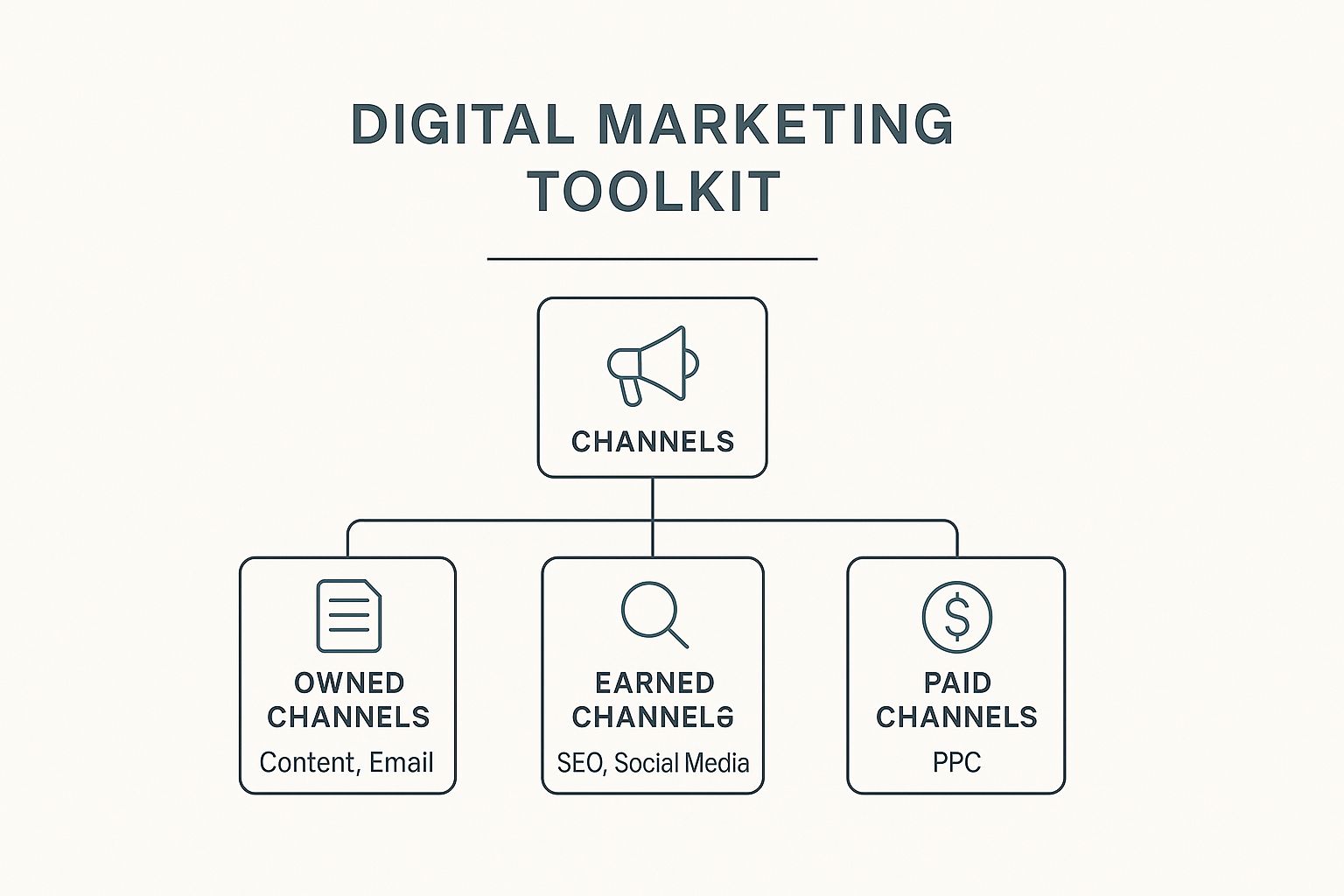 Infographic about digital marketing for beginners