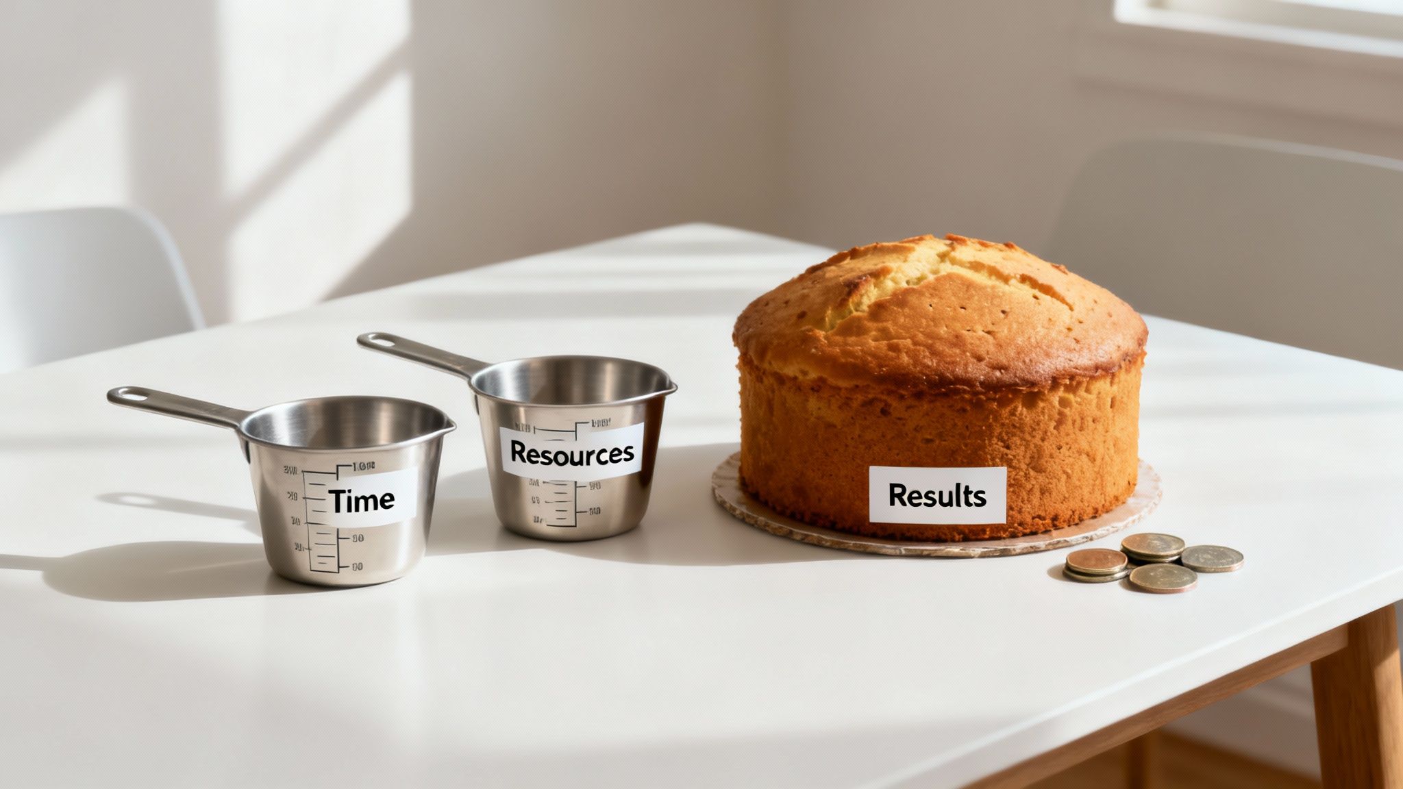 An office worker analyzing a chart on a computer screen, representing the concept of social media ROI.