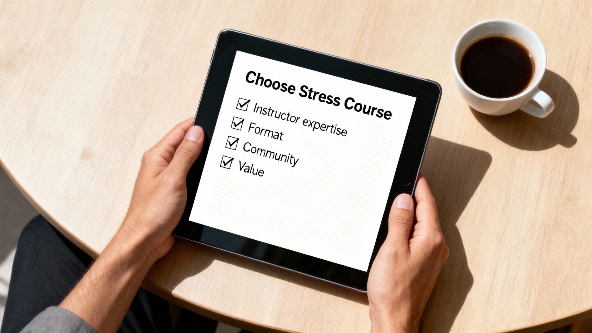A person at a crossroads, looking at signs pointing in different directions, symbolizing making a choice.