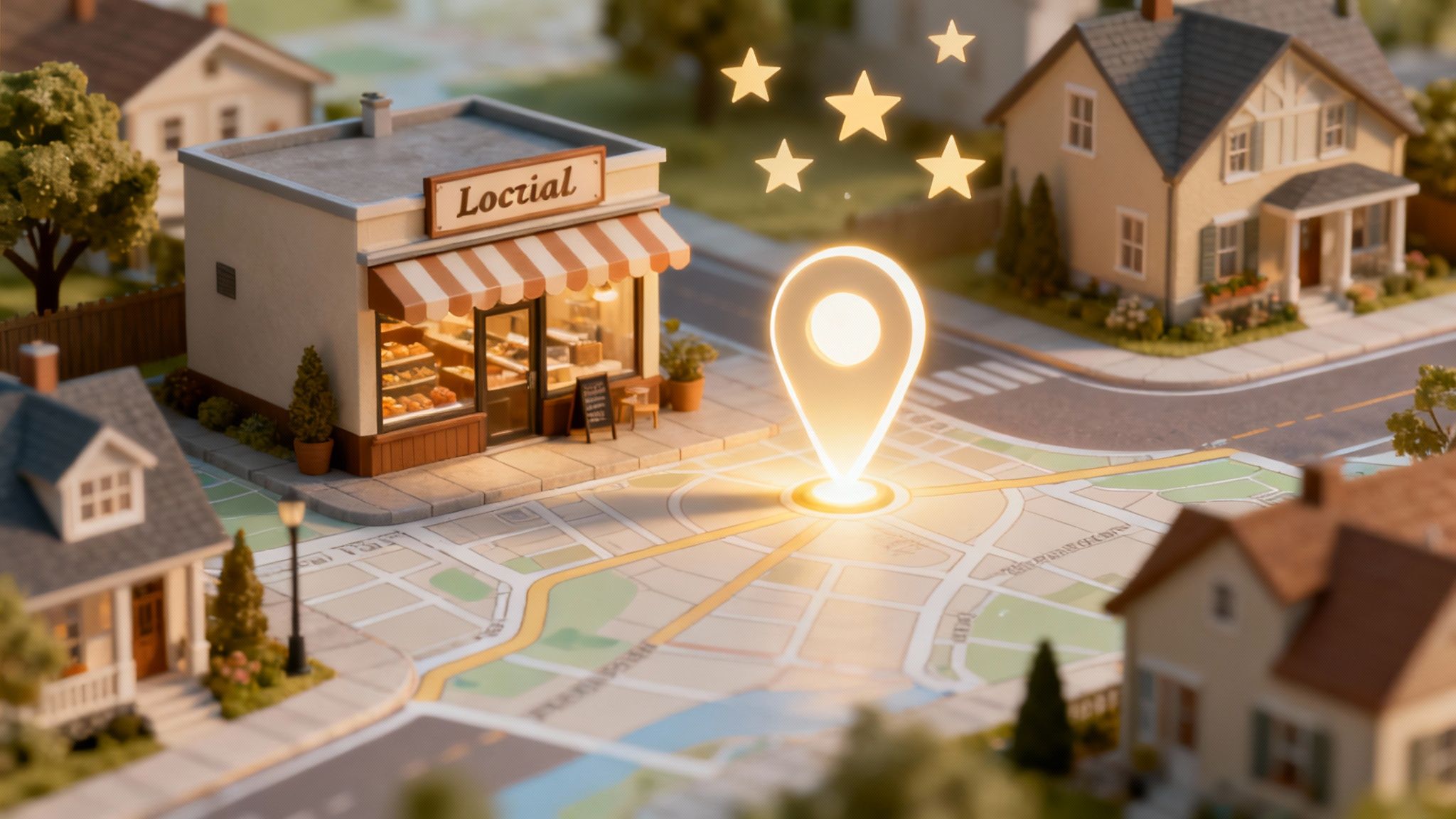 A local coffee shop with a sign on the door that says 'Open' and a friendly atmosphere.