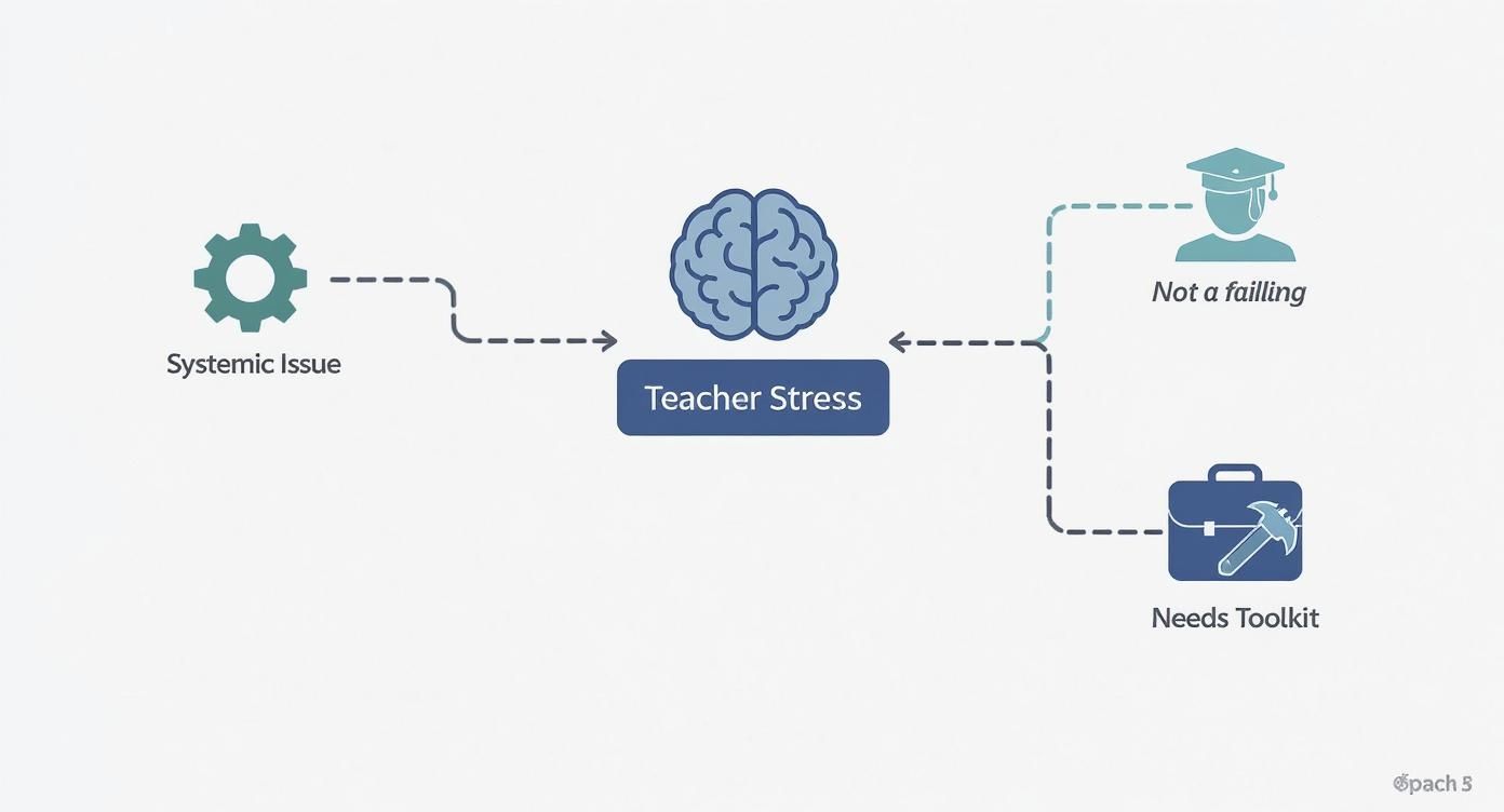 Infographic about stress management for teachers