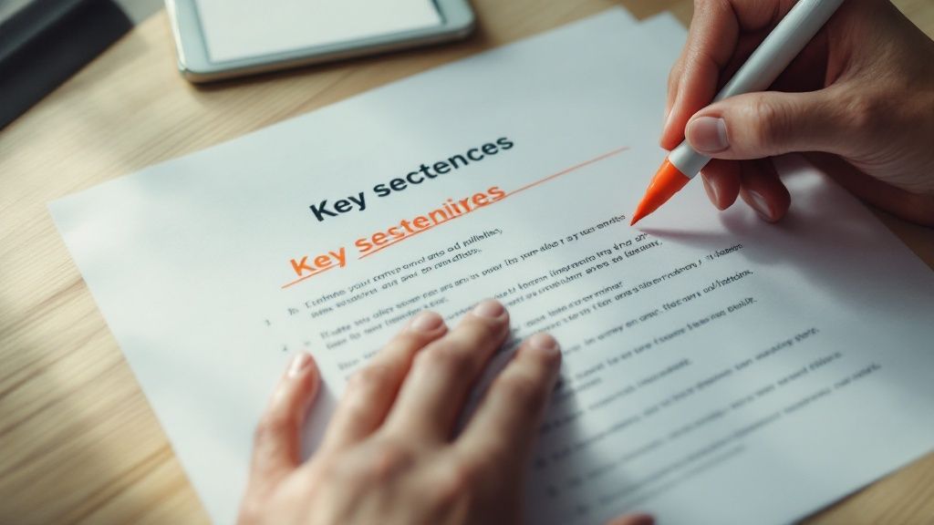 A visually appealing study guide with clear headings, bullet points, and a mind map.