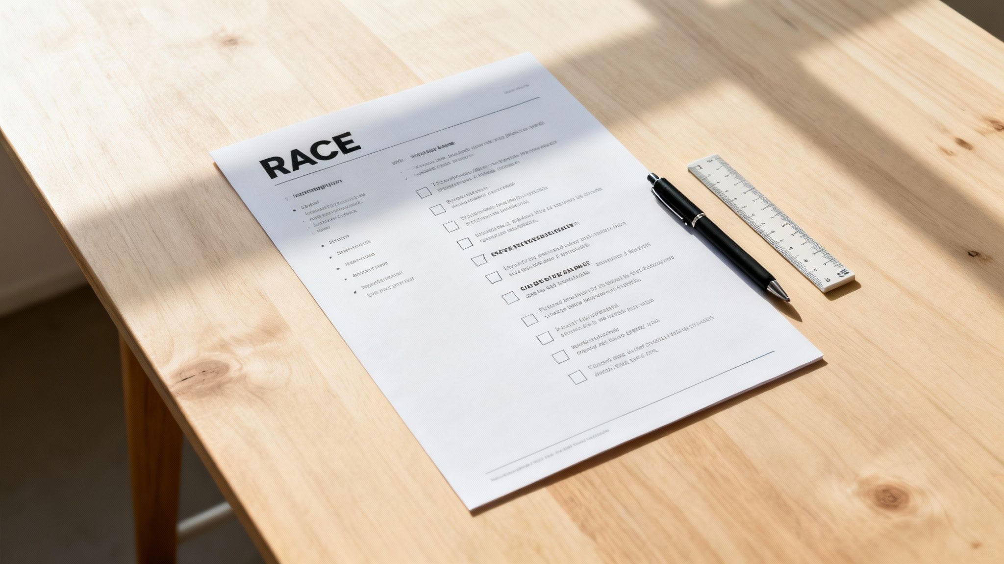 A digital marketing plan template shown on a tablet screen, symbolizing a concise and actionable plan.