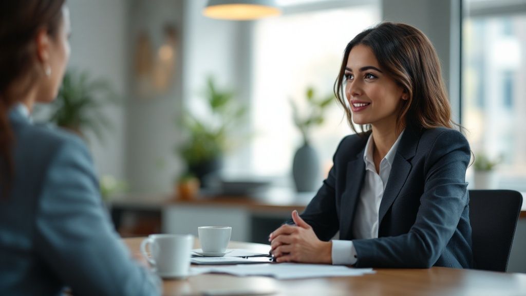 A person sitting at a home office desk, looking out the window thoughtfully with a laptop and a mug nearby.