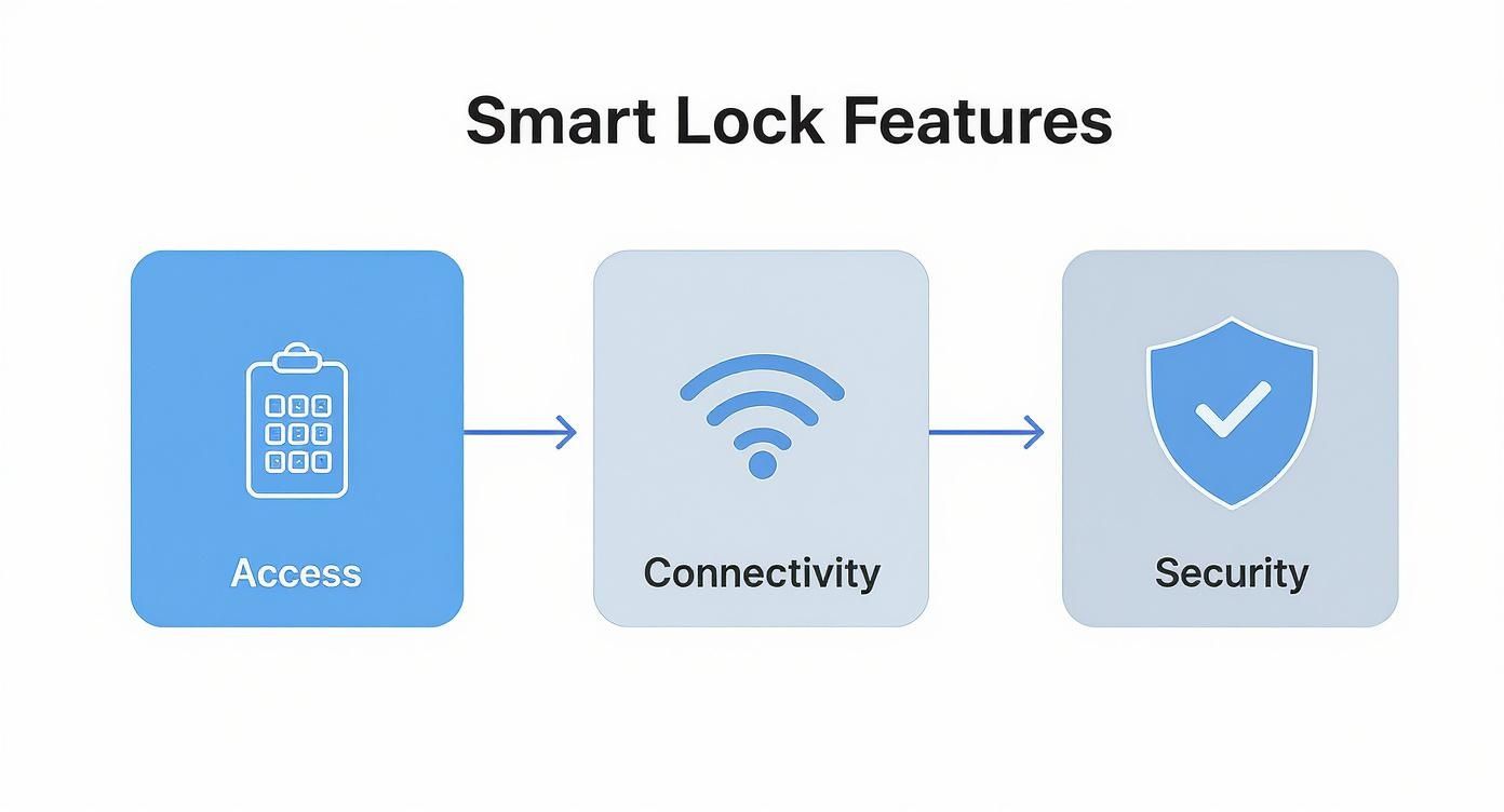 Infographic about smart locks for apartment buildings