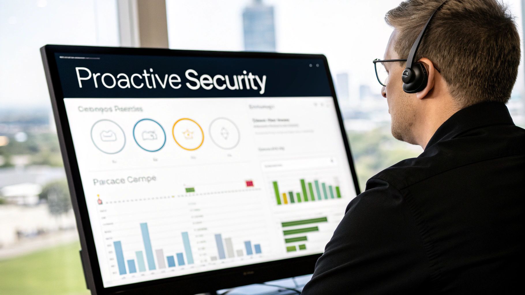 AI analyzing security data points