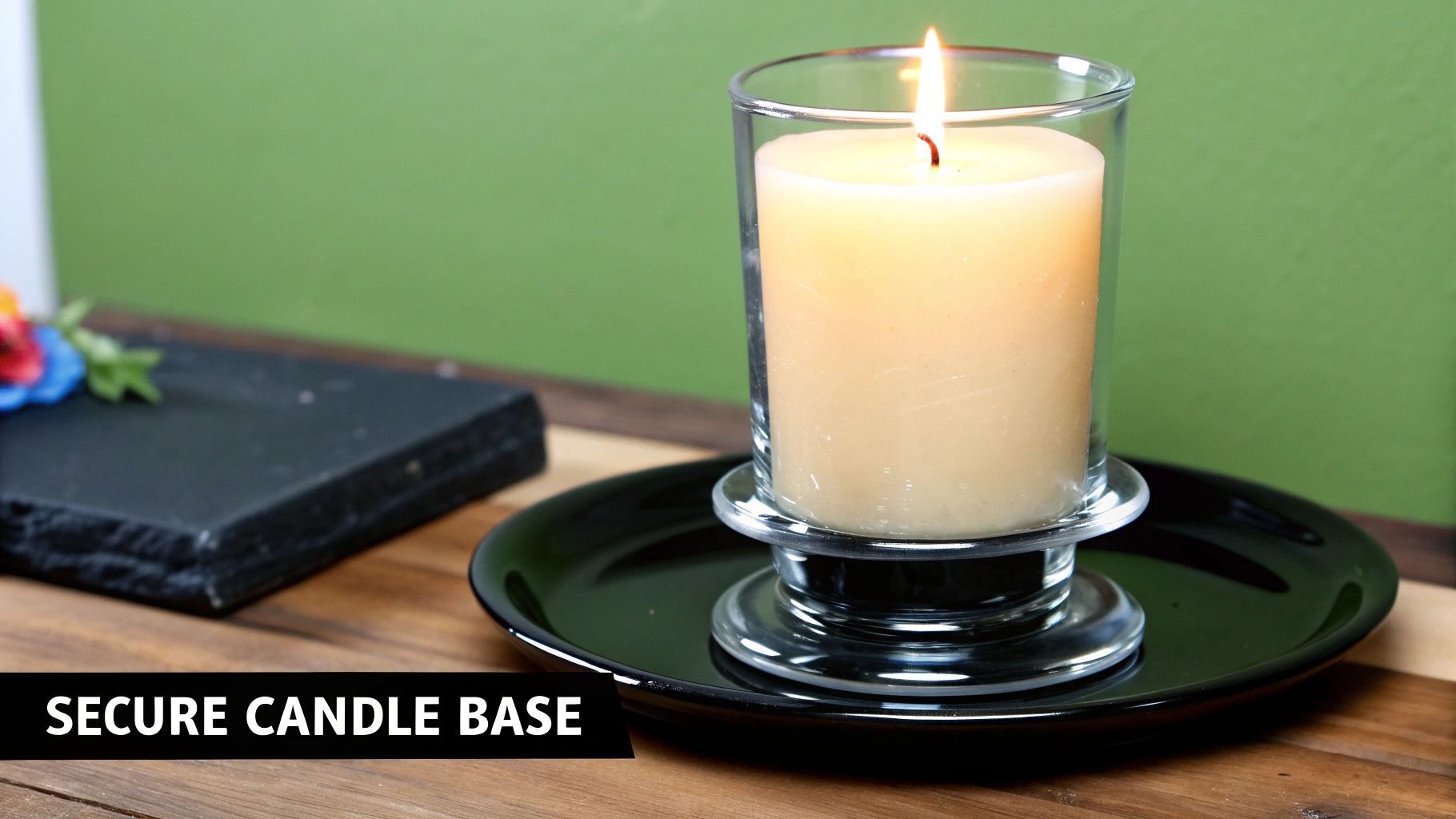 Use Appropriate Candle Holders and Surfaces