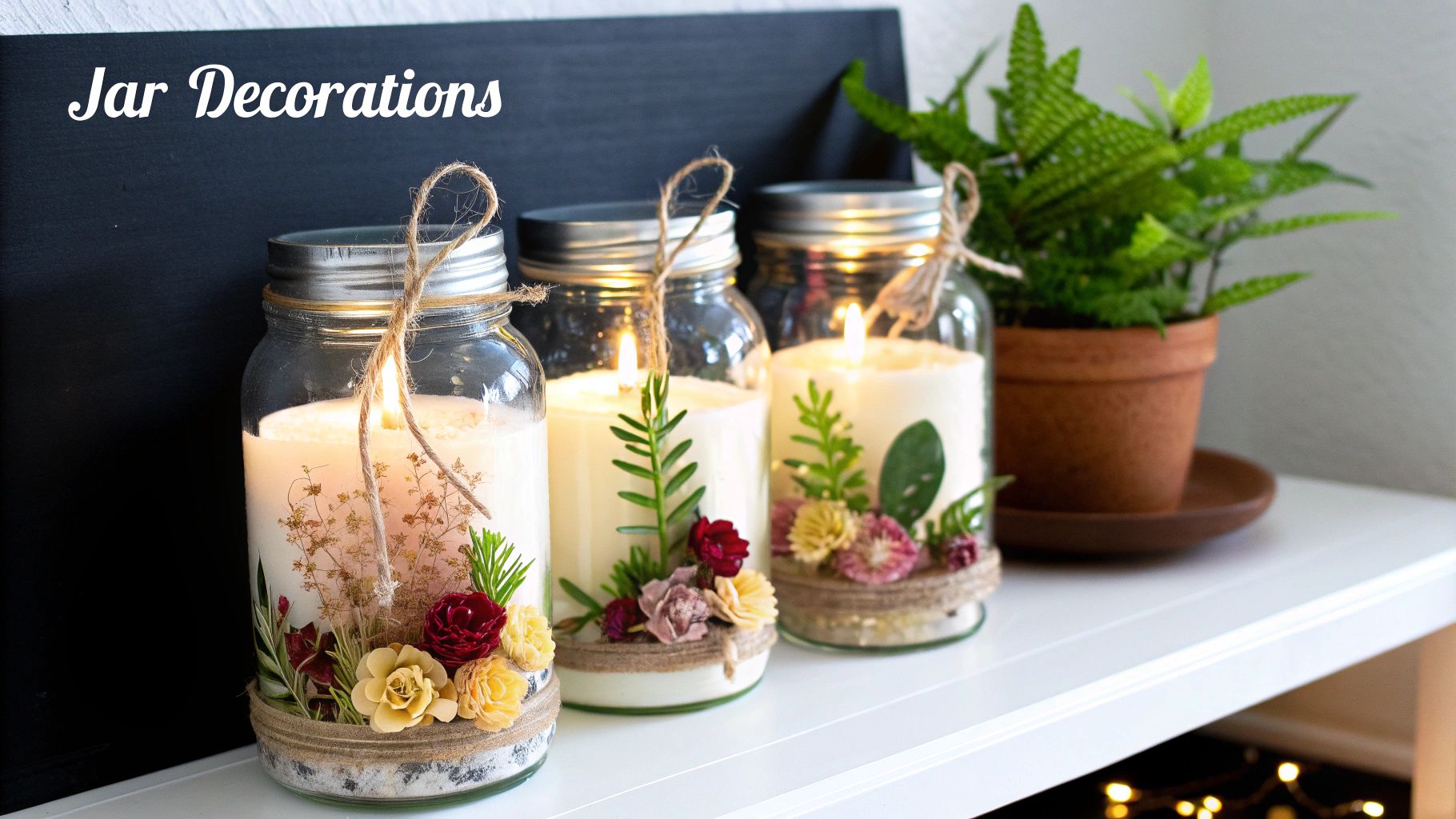 Image of glass jar candles