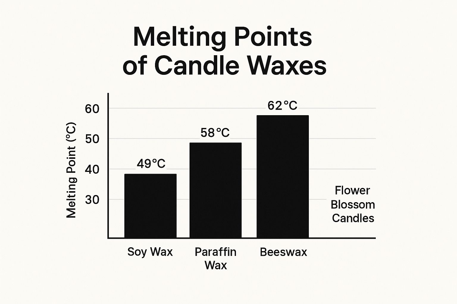 Infographic about flower blossom candle