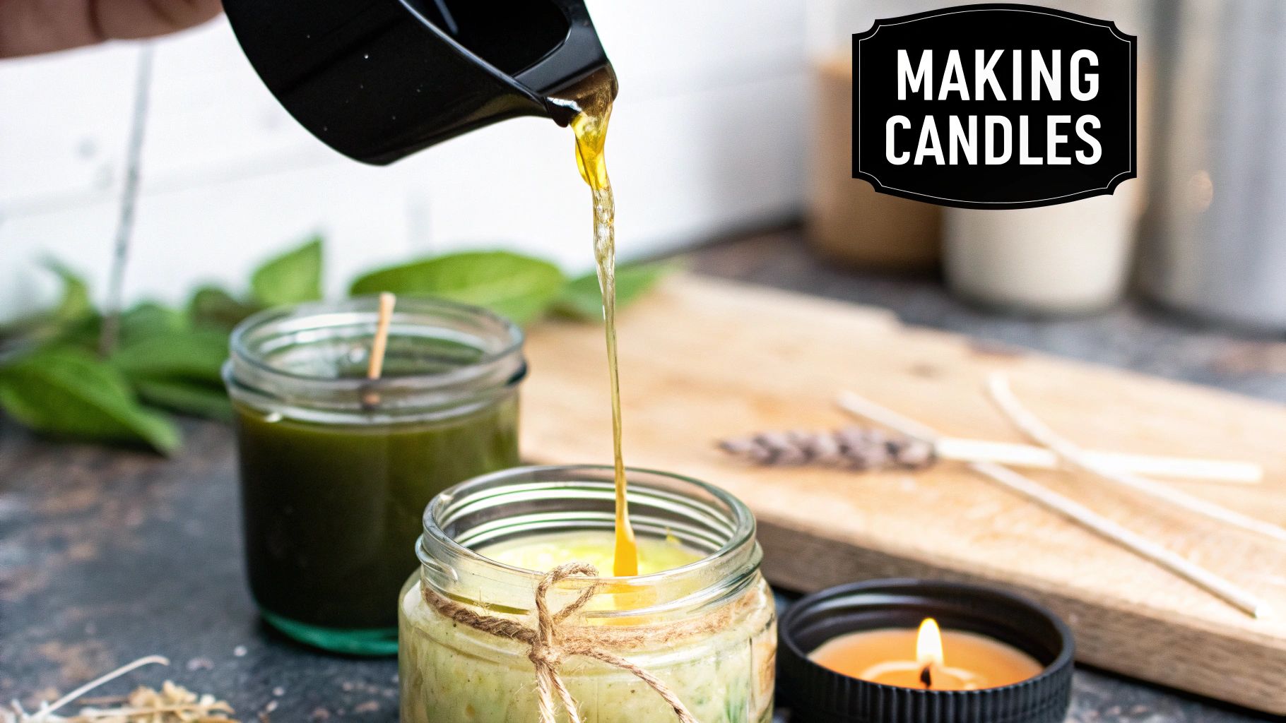 Image of glass jar candles