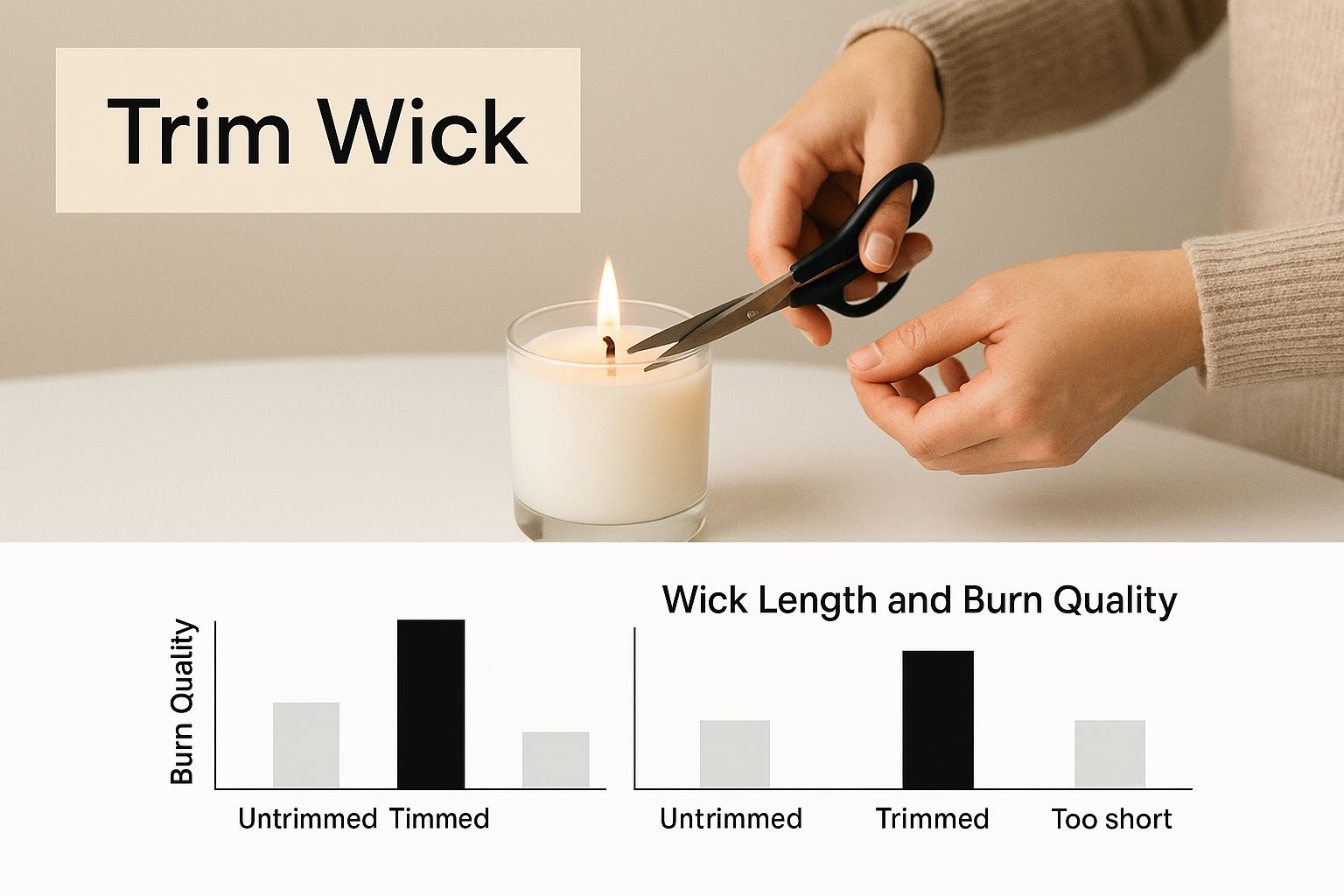 Infographic about how to fix candle tunneling