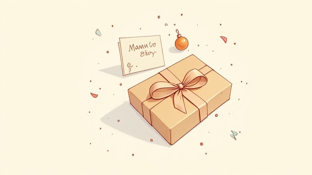 Woman checking shipping and return policies on her laptop while shopping online