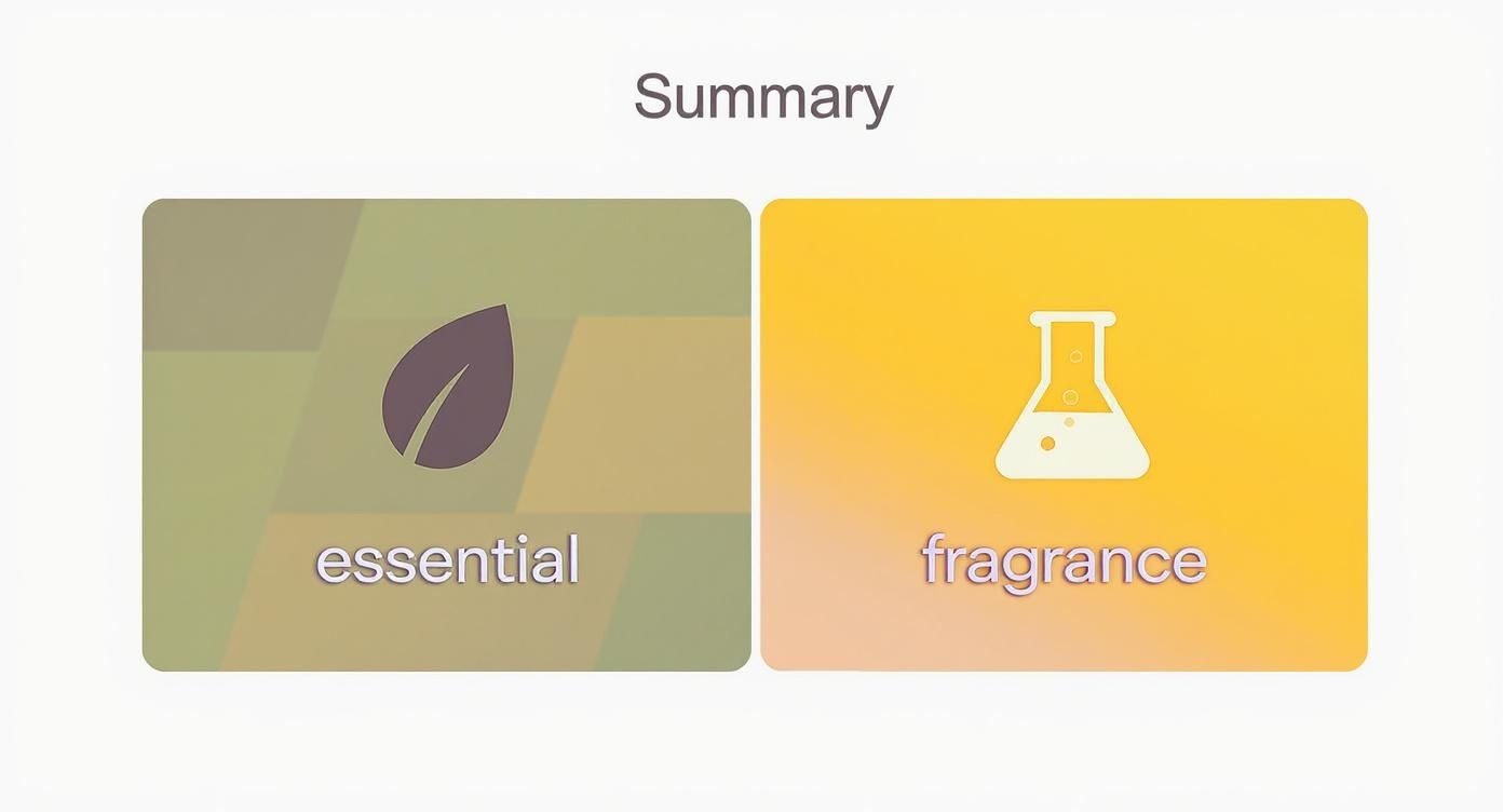 Infographic about essential oils candles