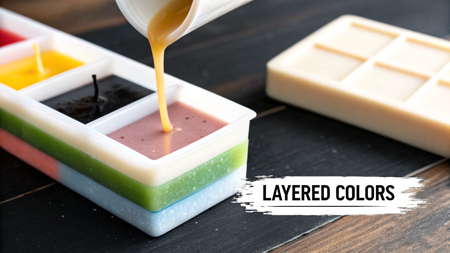 Layered Wax Color Candles
