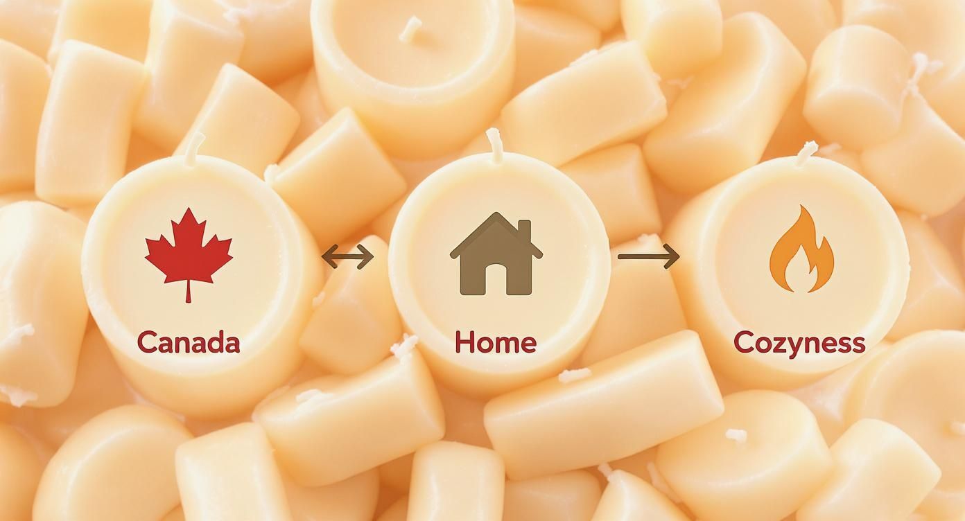 Infographic about soy candle canada