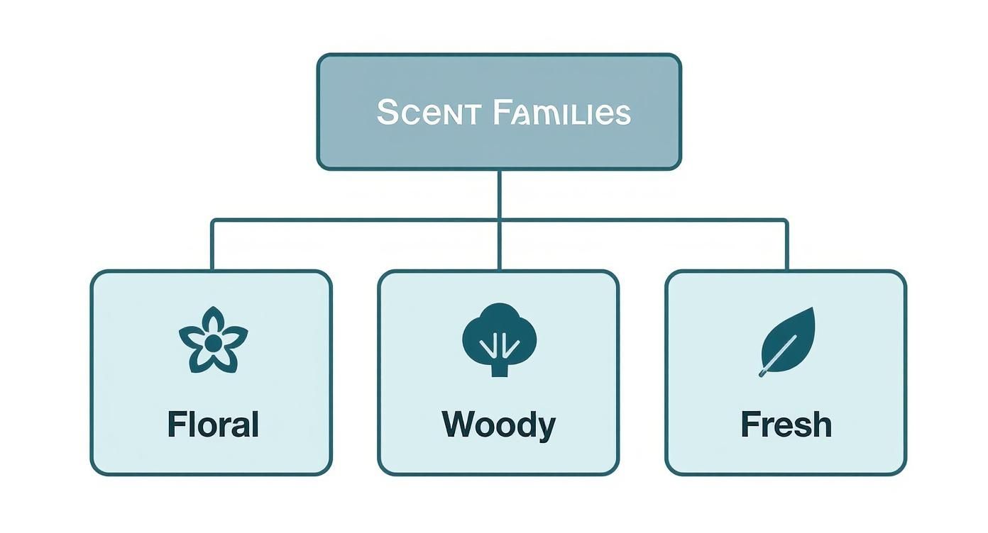 Infographic about best fragrances for candles