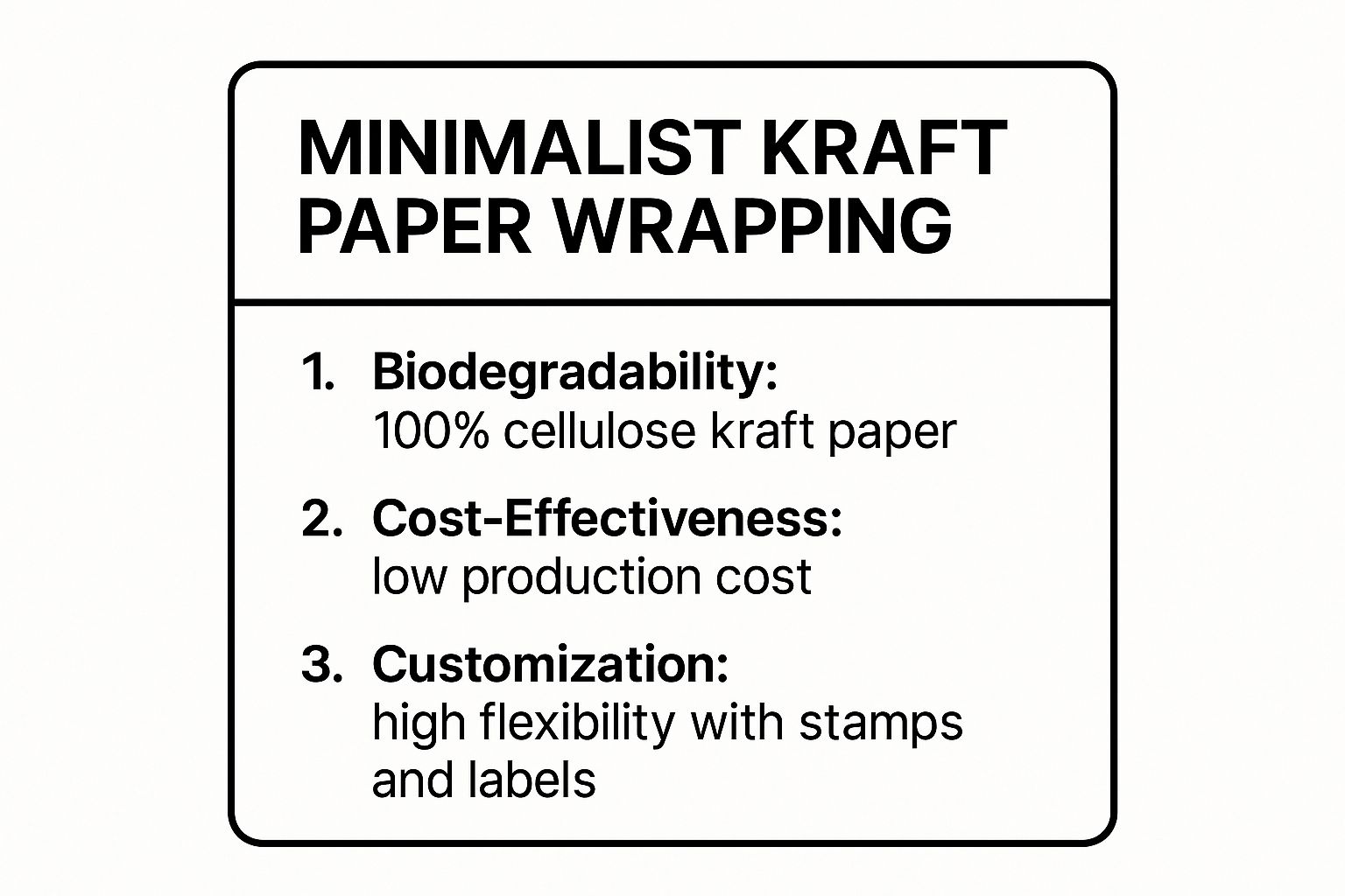 Infographic showing key data about Minimalist Kraft Paper Wrapping