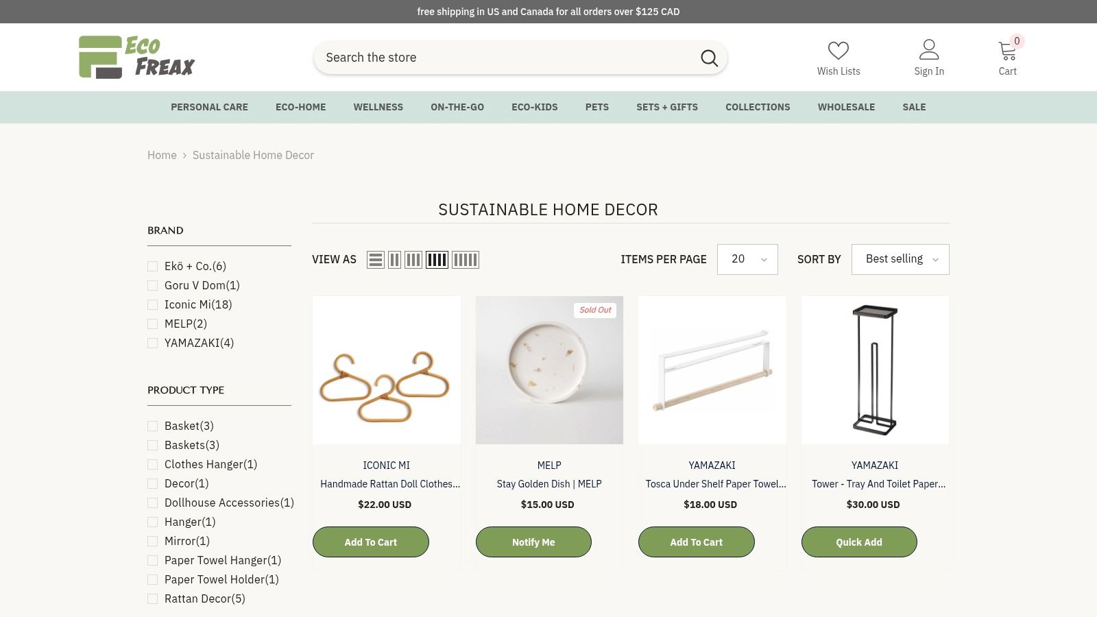 Handmade rattan and natural decor items from EcoFreax