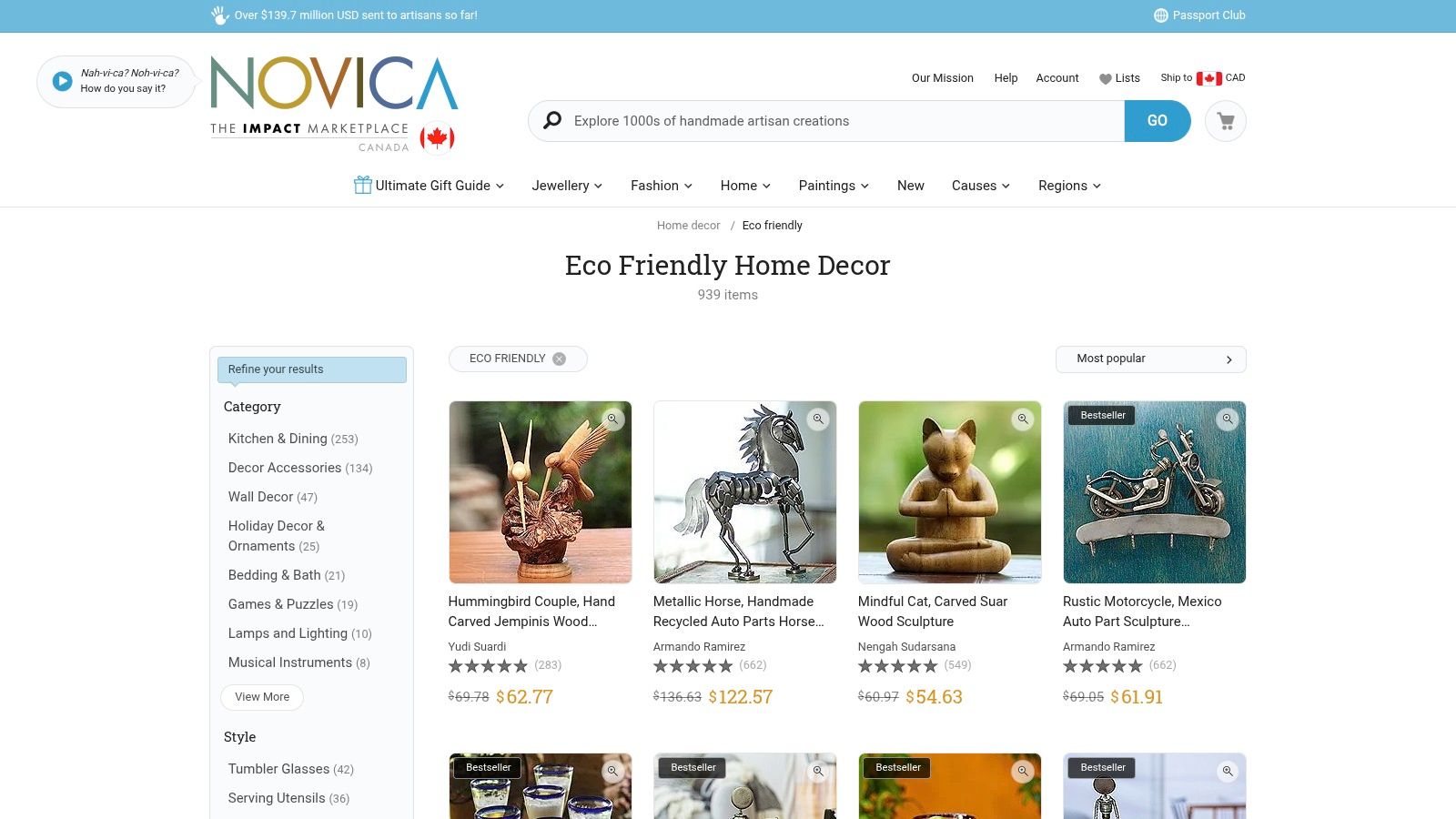 NOVICA Canada
