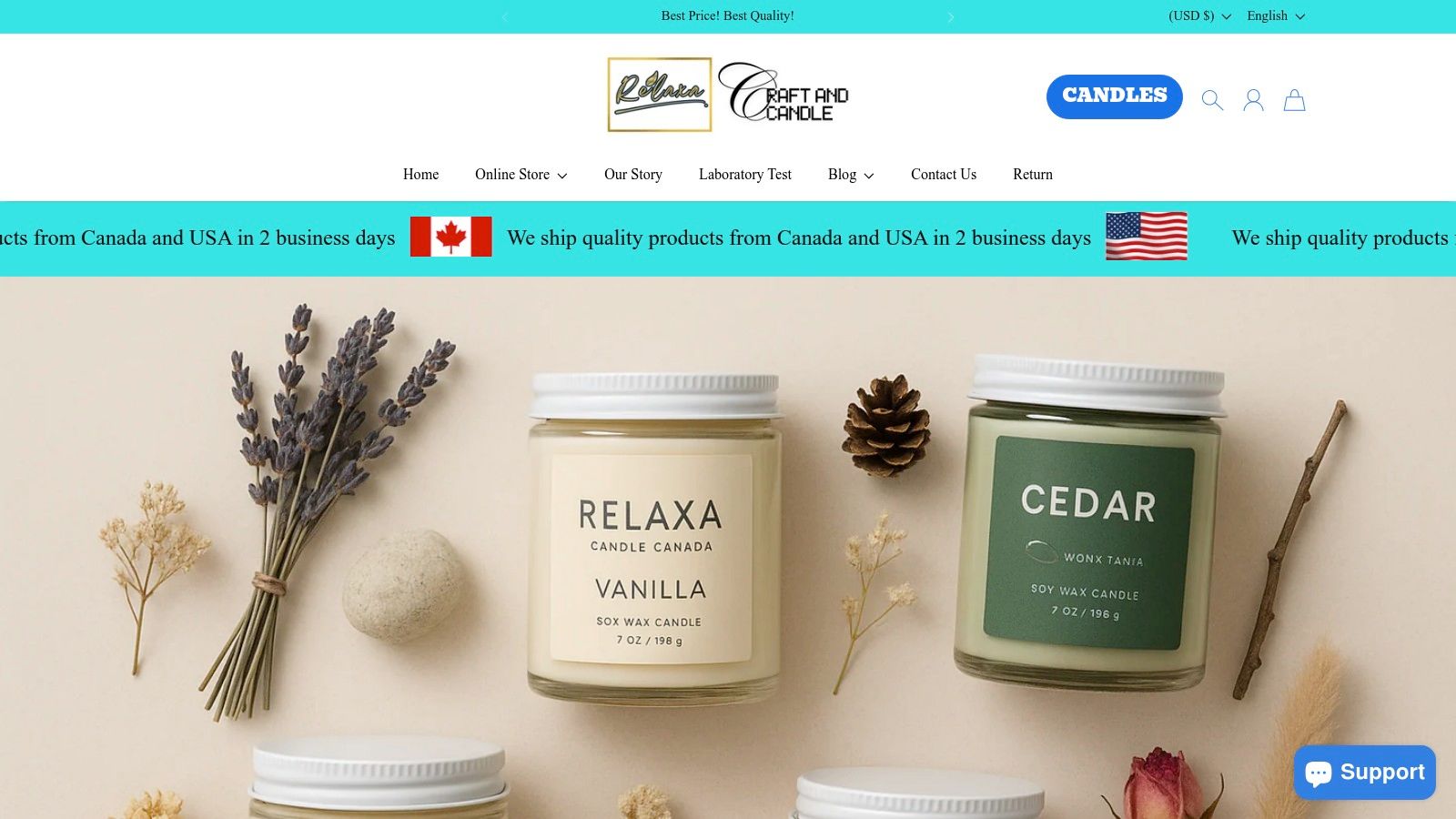 Relaxa Candle Canada