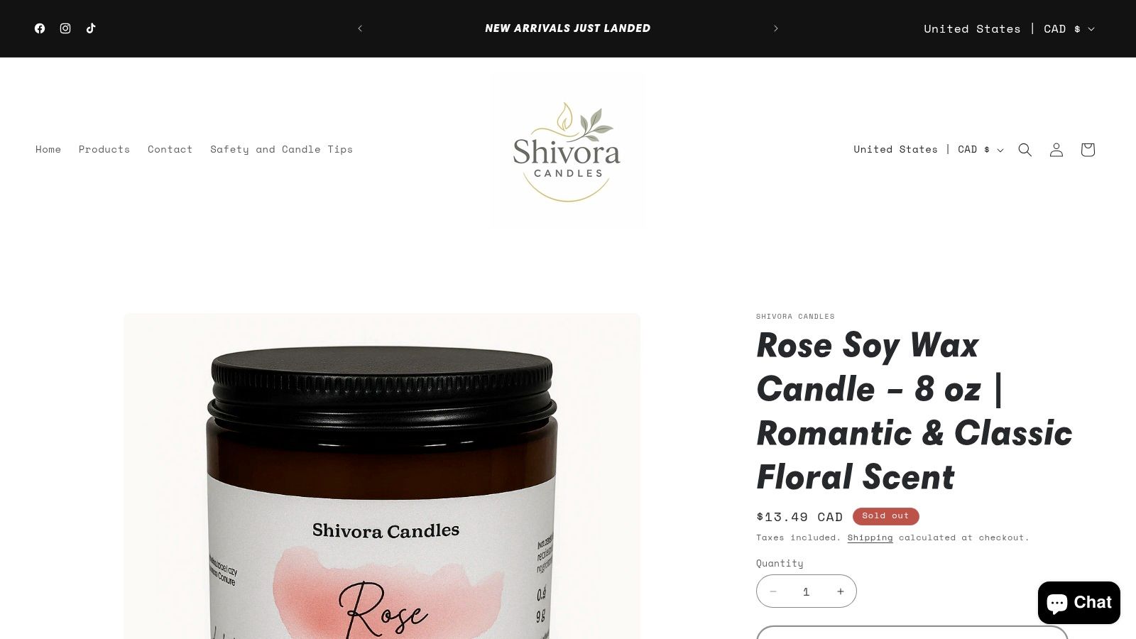 Rose Fragrance Candle