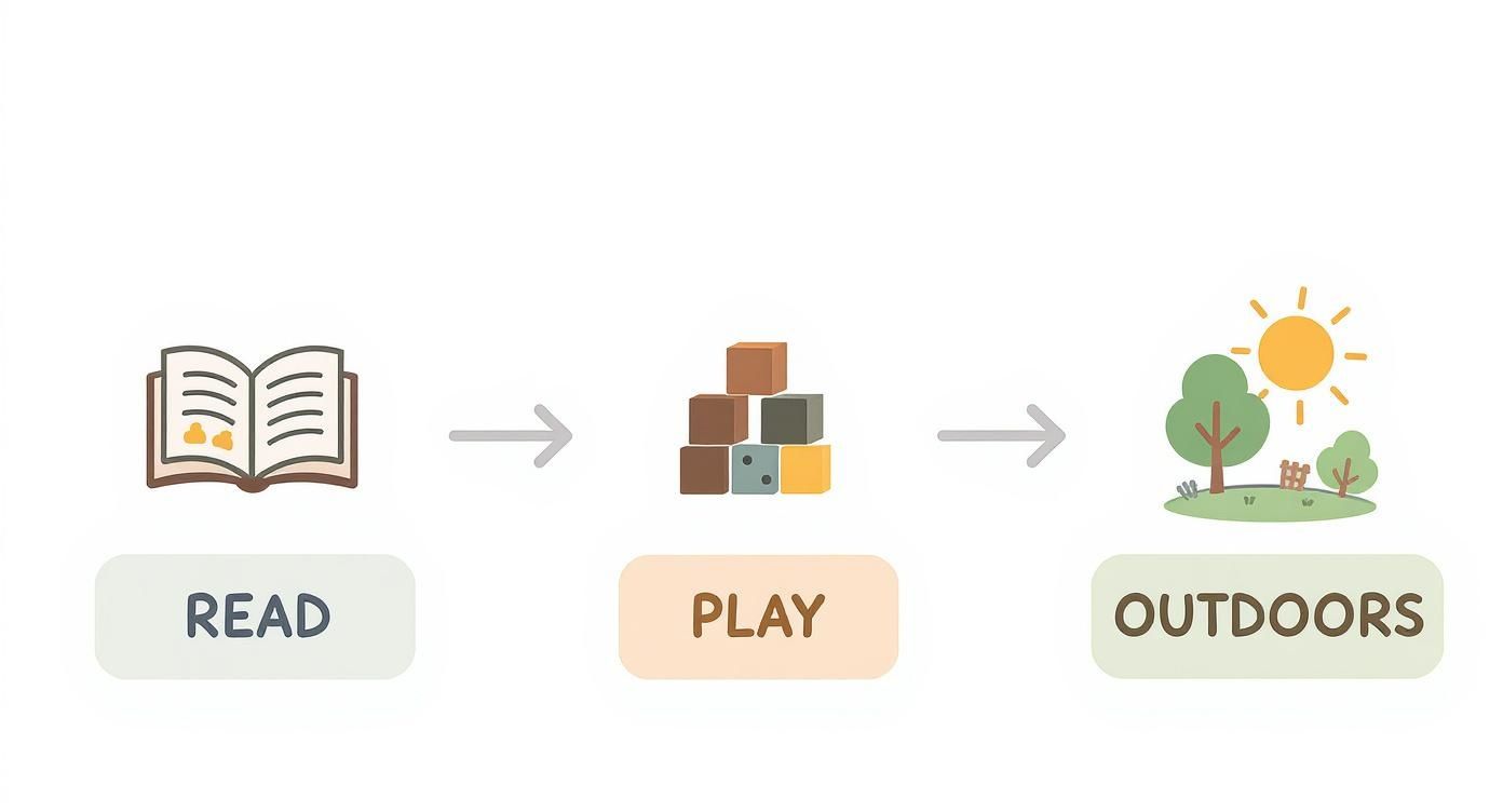Infographic about homeschooling a preschooler schedule
