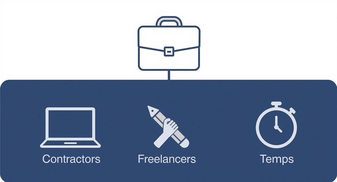 Infographic about what is contingent workforce management
