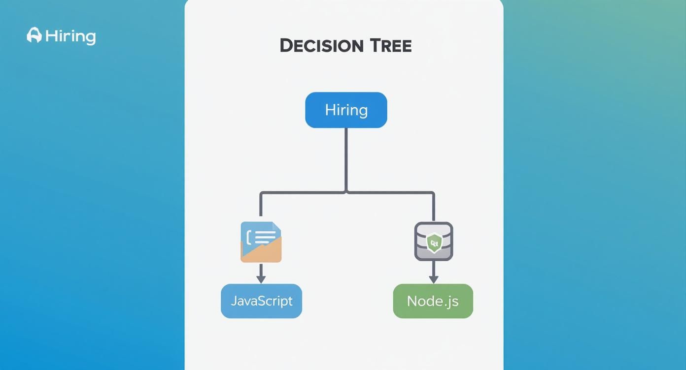 Infographic about node.js vs javascript