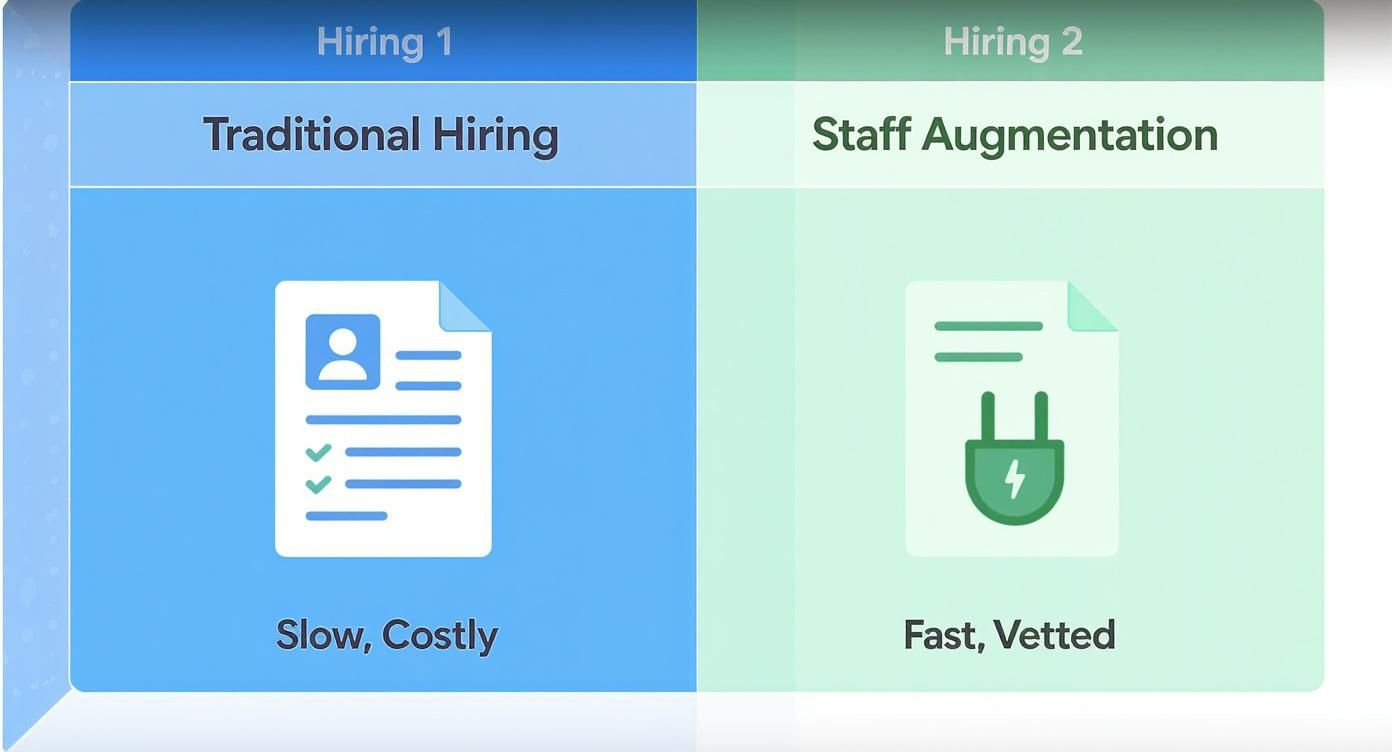 Infographic about staff augmentation company