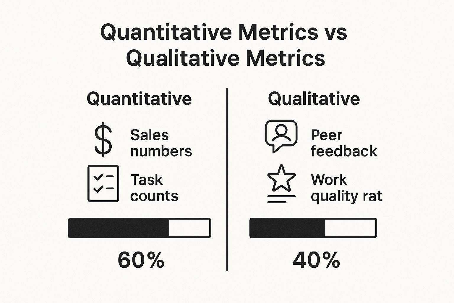 Infographic about how to evaluate employee performance