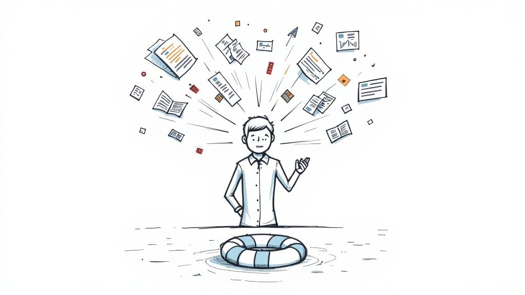 A frustrated person looking at a laptop screen, symbolizing the pain of bad recruitment software.