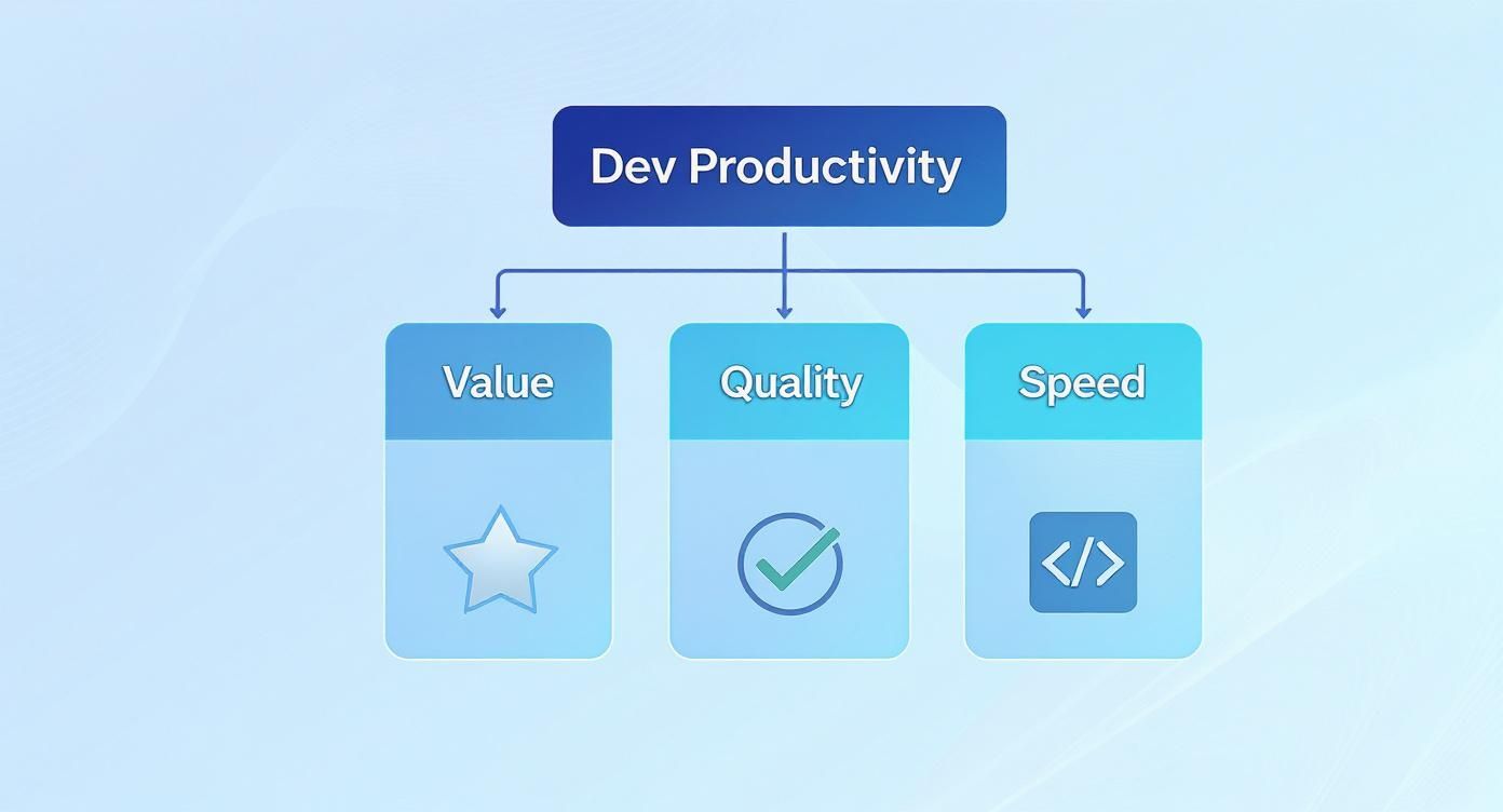 Infographic about productivity for developers