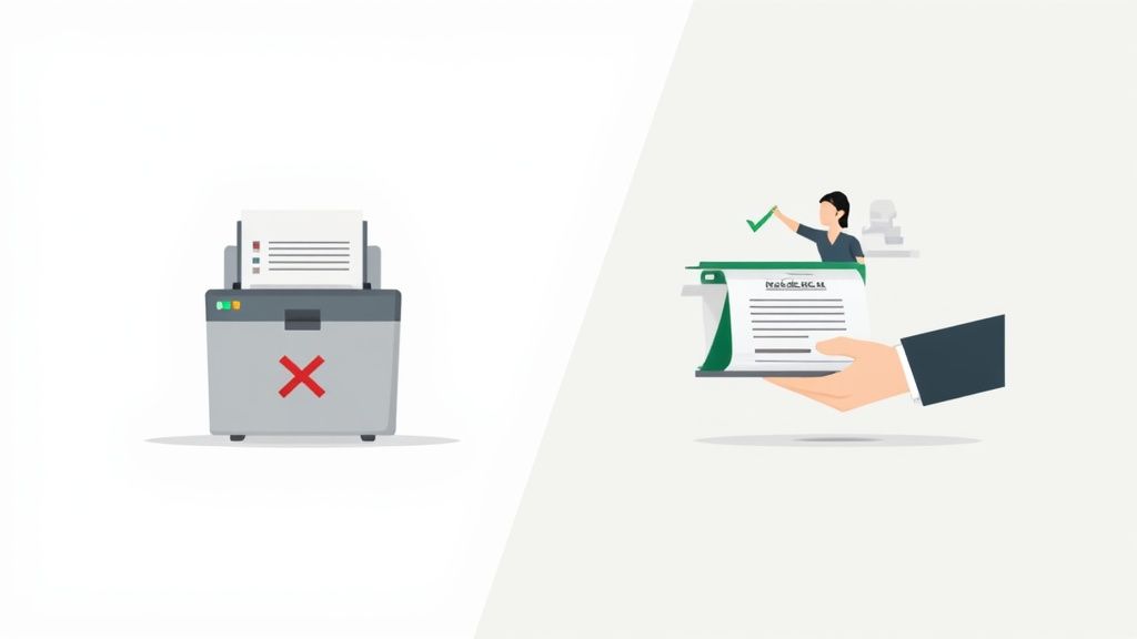 A paralegal reviewing legal documents in a law office