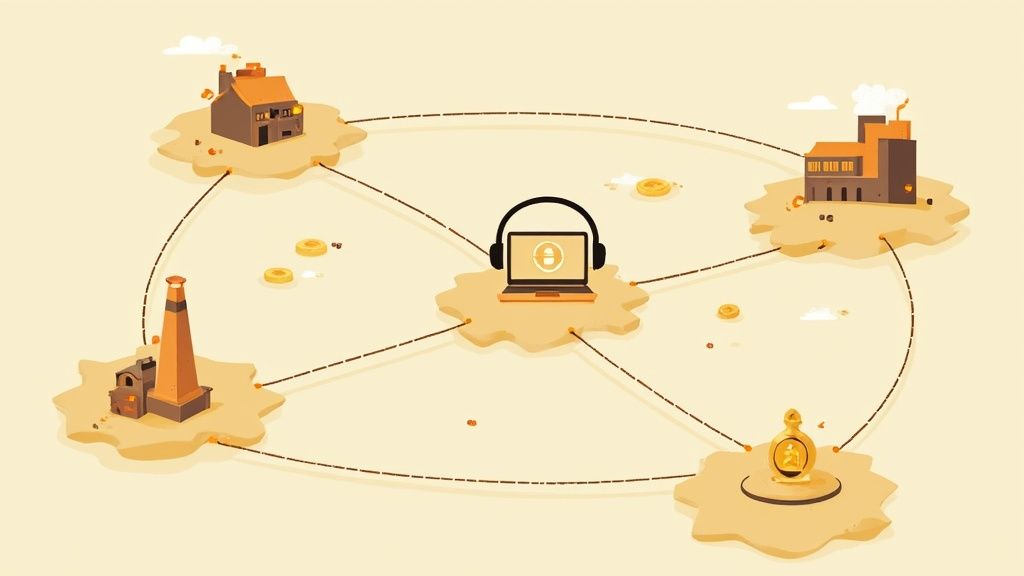 Image of a global team collaborating remotely