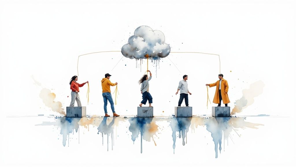 A diagram illustrating the concepts of a Cloud-Native Rebuild
