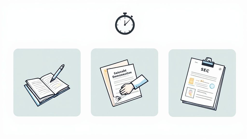 A person is sitting at a desk with a laptop, books, and papers, looking at a screen with charts and graphs.