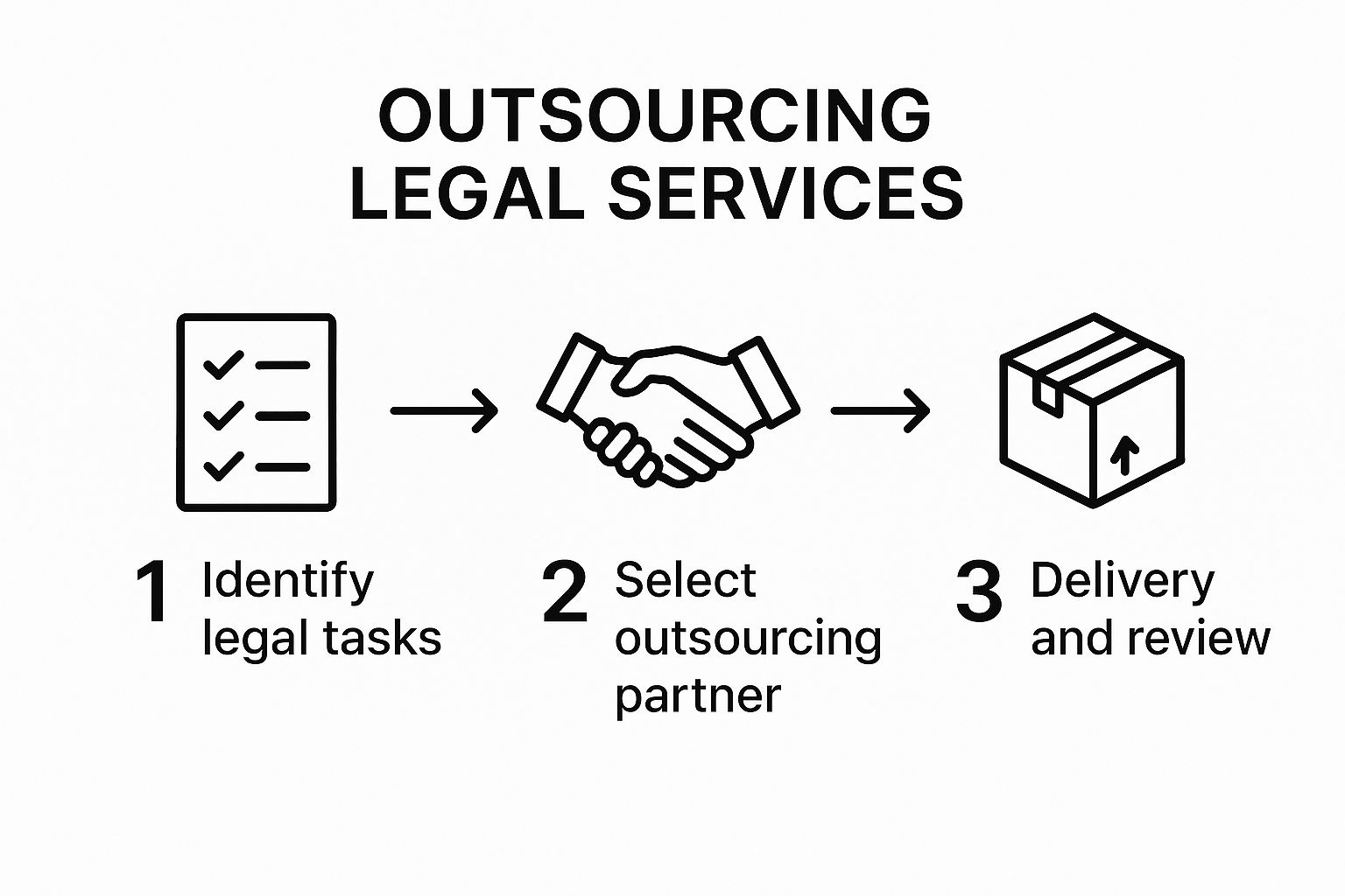 Infographic about outsourcing of legal services