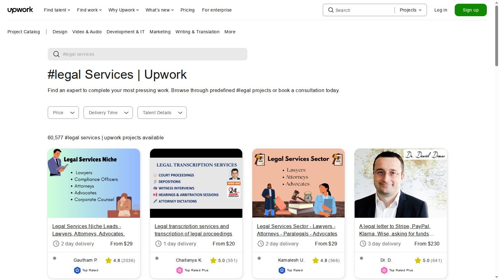 Upwork (Legal Category)