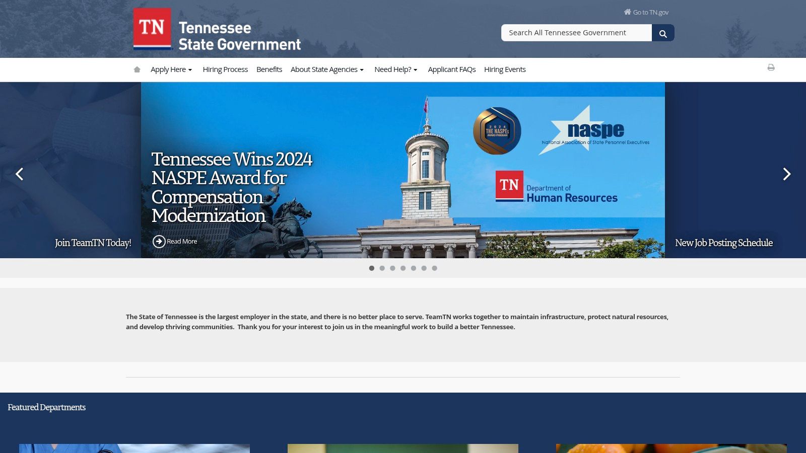 State of Tennessee Careers Portal (TeamTN)